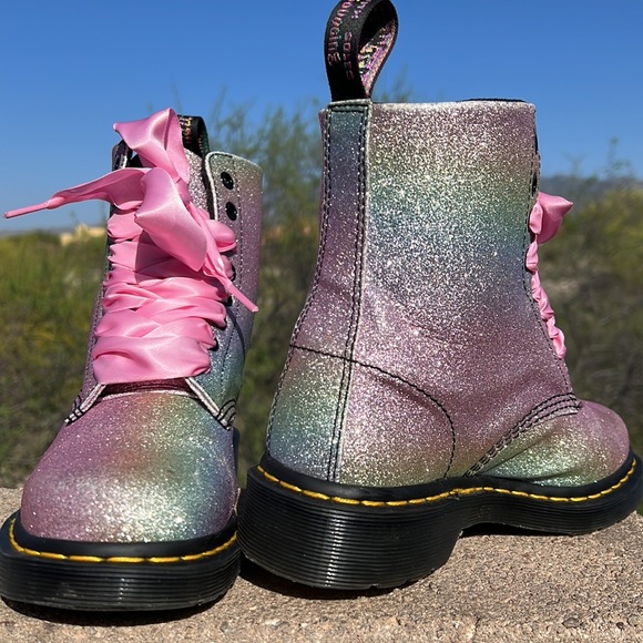 Dr. Martens Pascal Mermaid Multicolor Pastel Glitter Boots - Picture 7 of 16